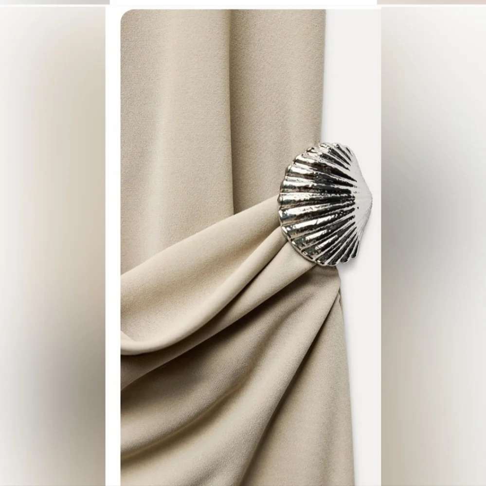 Zara Shell Halter Maxi Dress Size M ans XS - Picture 7 of 16